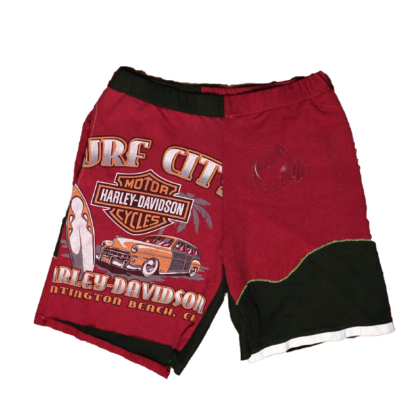 ISWIS Short 11"Dark Green&Dark Red"